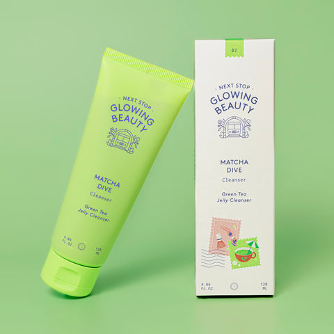 Packaging for the Matcha Dive Jelly Cleanser